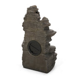 Christopher Knight Home® - Noble House - Coweta Outdoor 4 Tier Rock Fountain, Light Brown