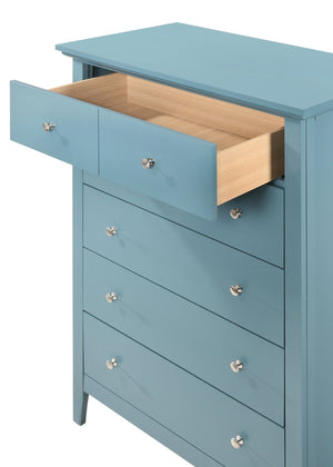 English Elm Hammond Elegant Silver Champagne Dresser with Dovetail Drawers, Soft-Close Hardware, Durable Veneer Finish Teal 52 L x 35 W x 21 H B078108332