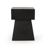 Christopher Knight Home® - Noble House - Aesop Outdoor Modern Side Table, Matte Black