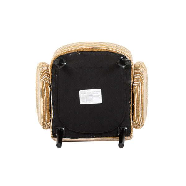 English Elm Modern Bouclé Armchair with High-Density Foam, Side Pocket & Solid Wood Legs for Cozy Reading Spots Mustard yellow W395P376568