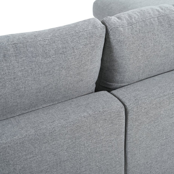 English Elm U_style Six Seat Chenille U Shaped Sectional Modular Sofa with Movable Ottomans Grey WY000474AAE