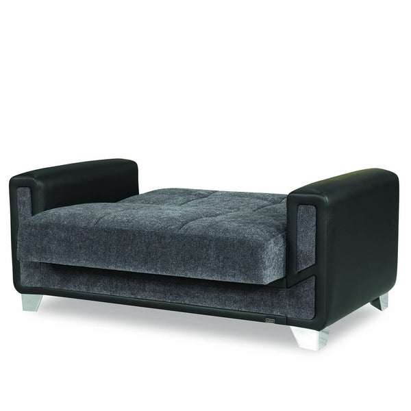 English Elm PrimeNest PluseCraft Collection Upholstered Convertible Loveseat with Storage, Chenille Sleeper Sofa Convertible for Small Spaces and Guests Gray B030P282383
