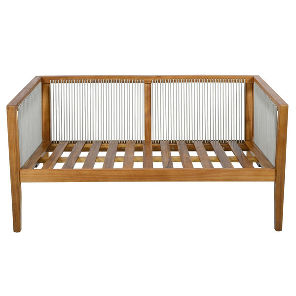 English Elm Outdoor Acacia Wood 4 Piece Conversation Set with Woven Rope Back Teak Resort Style N768P408130T_2_N768P408131T