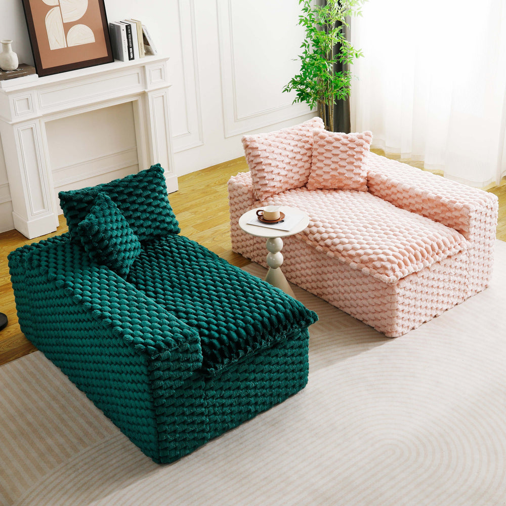 English Elm Luxury Color-Block Turtle Velvet Sofa – Versatile Modular Design For Cozy Living Room Comfort & Style W3371S00049