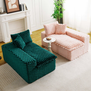 English Elm Luxury Color-Block Turtle Velvet Sofa – Versatile Modular Design For Cozy Living Room Comfort & Style W3371S00049