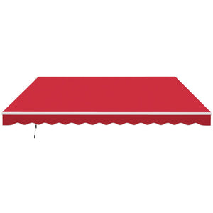 English Elm Outsunny 12' X 10' Retractable Patio Awning With Crank Handle - Uv & Water-Resistant Shade For Decks W2225P217467-GIGA