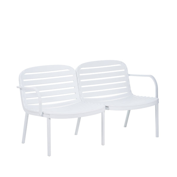 English Elm Christopher Knight Home® - Luna Modern Outdoor Patio 3-Piece Chat Set with UV-Resistant PP Frame and Breathable Cushions Green,White LUNA3PCSETW