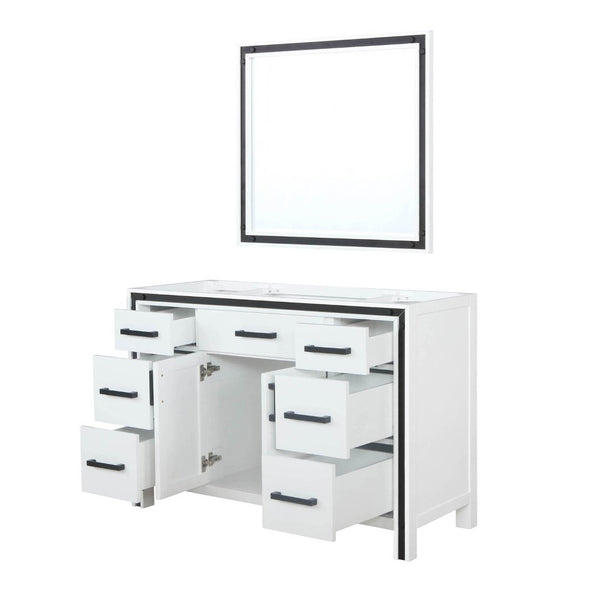 English Elm White Bath Vanity 48" With Classic Mirror, Ample Storage, Durable Wood, Quick Installation For Any Style B2731S00539-GIGA