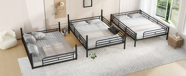 English Elm Twin Xl Solid Pine Loft Bed with Built-in Led Lighting and Storage Shelves Black W1580S00582