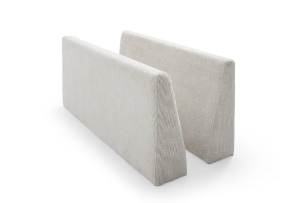 English Elm Contemporary Channel Tufted Linen Sectional Sofa with Upholstered Ottoman Included W1117P276950