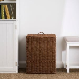 English Elm Martha Woven Resin Wicker Laundry Hamper Breathable Espresso Bedroom Storage B093P427753