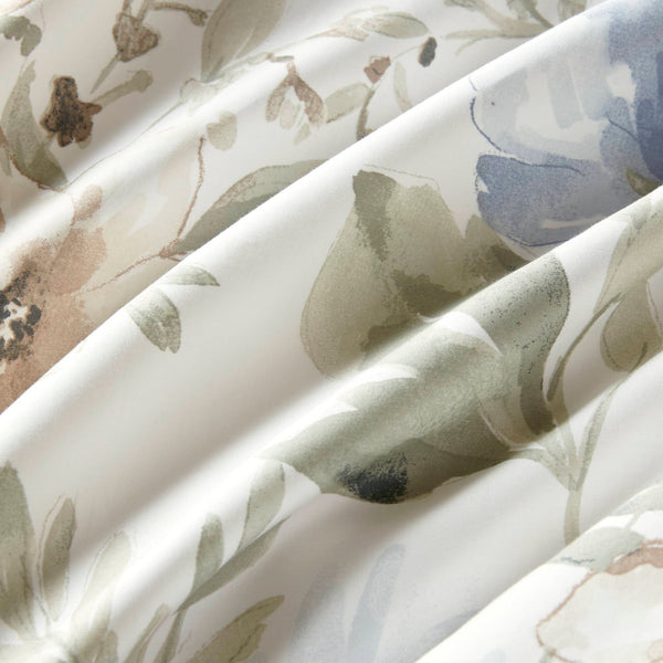 English Elm 6PCS King Cotton Sateen Comforter Set Oversized 6-Piece Soft 300TC Print Reversible Luxury Bedding B035P341176