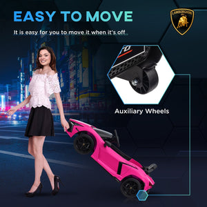 English Elm Qaba Kids Electric Dirt Bike 6v Battery Powered Ride on with Training Wheels Ages 3 to 8 Pink W2225P249891