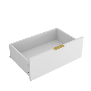 English Elm 8 Drawer Tall Chest Slim Particleboard Build Smooth Gliding Storage for Bedroom Closet White W409S00028