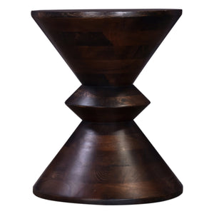 English Elm Living Rustic Side Table with Acacia Wood Top and Black Hairpin Legs, Compact Accent End Table Dark Brown 24 L x 21 W x 21 H B2741P285779