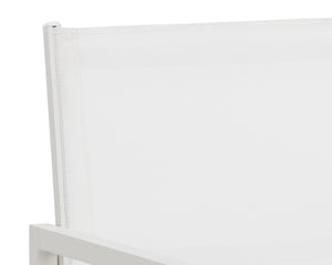 Sunpan Merano Dining Armchair Set of 2 - Modern Design with Durable Aluminum Frame for Stylish Comfort White