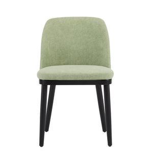 English Elm Dining Chair Set of 2 Mid-century Walnut Wood Frame Upholstered Seat and Back Mint N771P237031L