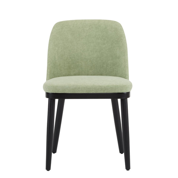 English Elm Dining Chair Set of 2 Mid-century Walnut Wood Frame Upholstered Seat and Back Mint N771P237031L