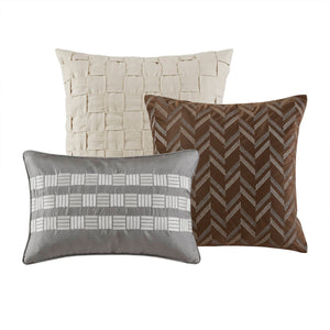 English Elm 9 King Jacquard Oversized Duvet Comforter Set with Shams & Decorative Pillows – Luxurious Bedding Ensemble Multicolor 22.83 L x 18.9 W x 16.54 H B035P319232