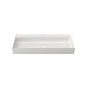 English Elm Stone Resin Vessel Basin Sink Sculptural Countertop Design for Modern Bathrooms T3785P355780