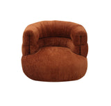 VIG Furniture Divani Casa Shay - Modern Burnt Orange Fabric Accent Chair + Ottoman VGEV-CH325-ORG-SET