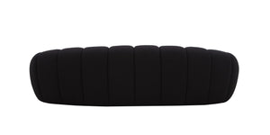 VIG Furniture Divani Casa Yolonda - Modern Curved Black Fabric Sofa VGEV-2126C-SOFA-BLK