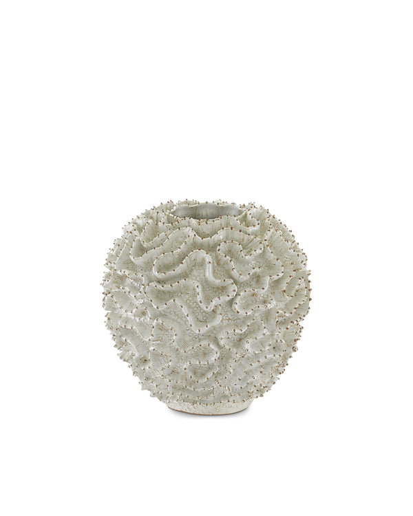Currey & Company Swirl Handcrafted Terracotta Vase with Art Deco Cactus Form for Shelves and Consoles 1200-0296