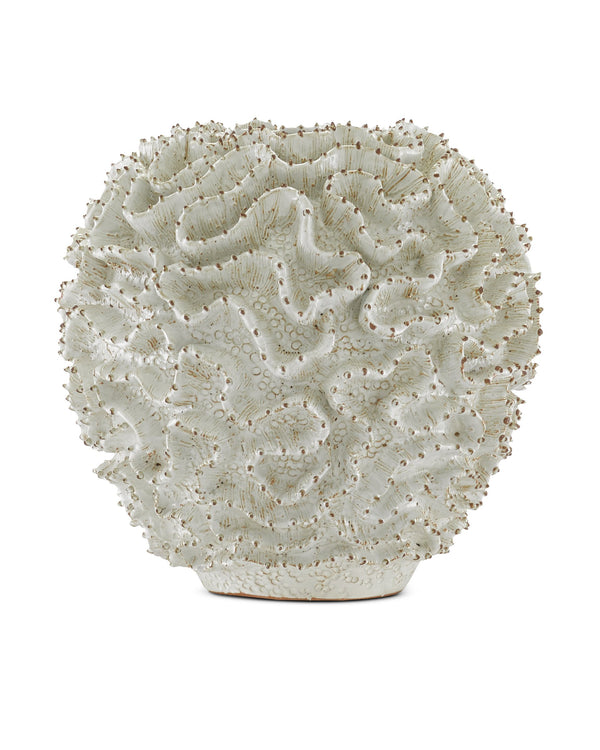 Currey & Company Swirl Handcrafted Terracotta Vase with Art Deco Cactus Form for Shelves and Consoles 1200-0296
