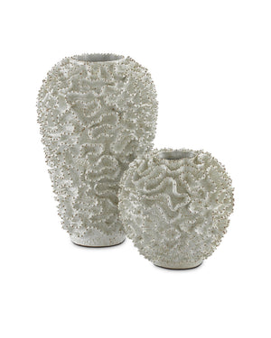 Currey & Company Swirl Handcrafted Terracotta Vase with Art Deco Cactus Form for Shelves and Consoles 1200-0296
