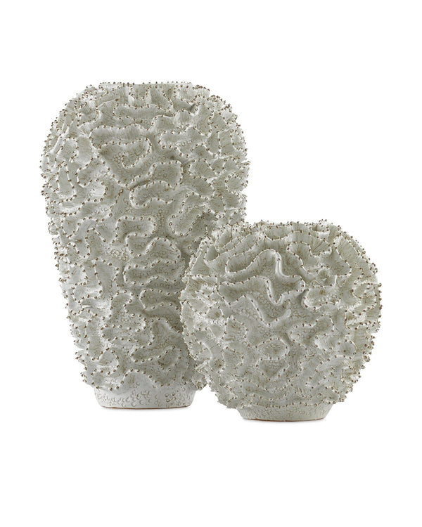 Currey & Company Swirl Handcrafted Terracotta Vase with Art Deco Cactus Form for Shelves and Consoles 1200-0296