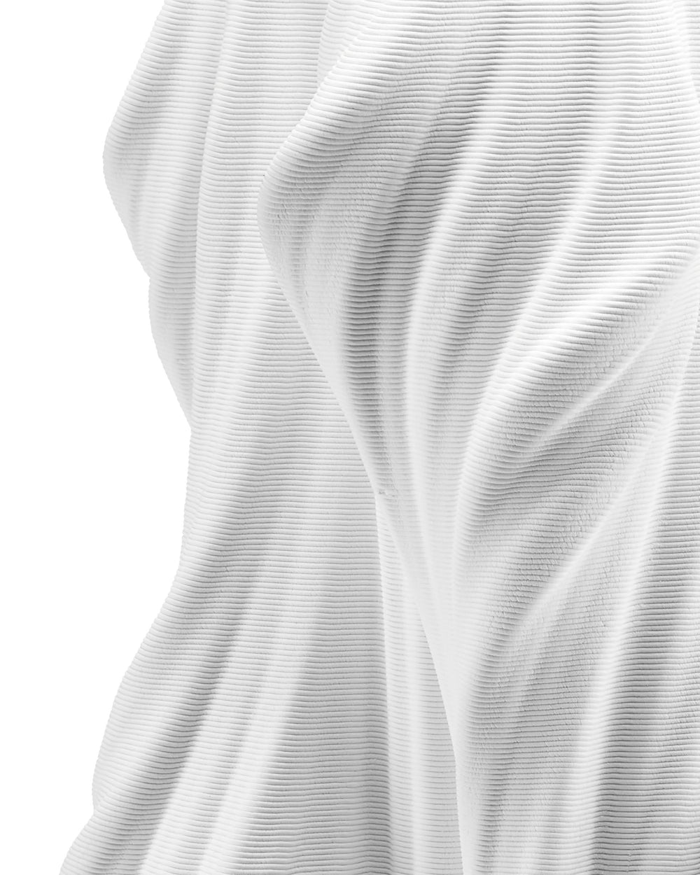 Currey & Company Yin 3D Printed Porcelain Sculptural Vase Organic Flowing Form for Modern Minimalist Decor 1200-0520