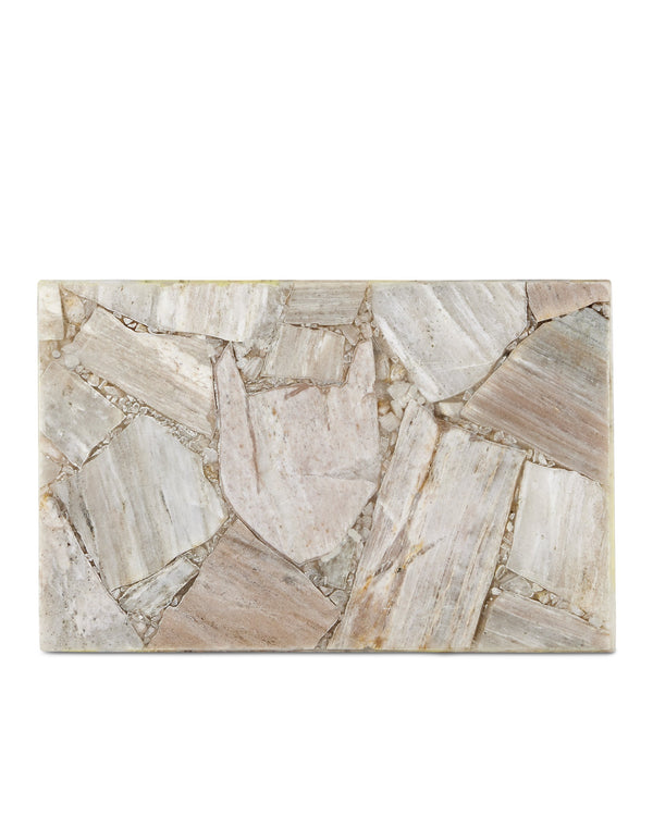Currey & Company Jossa Handcrafted Banded Aventurine Decorative Box with Agate Veining Bohemian Accent 1200-0804