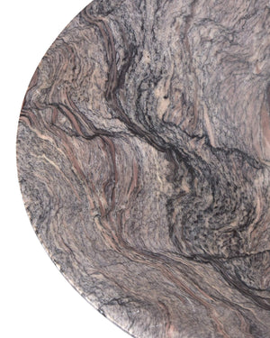Currey & Company Lubo Handcrafted Marble Footed Bowl with Dramatic Gray Veining for Home Decor Breccia Marble Small 1200-0808