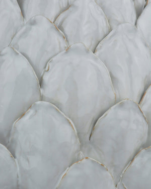 Currey & Company Ivory Handcrafted Terracotta Artichoke Sculpture Artisan Ceramic Botanical Decor Piece 1200-0833
