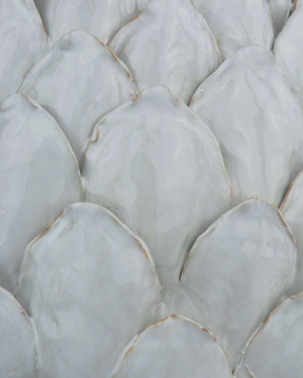 Currey & Company Ivory Handcrafted Terracotta Artichoke Sculpture Artisan Ceramic Botanical Decor Piece 1200-0833