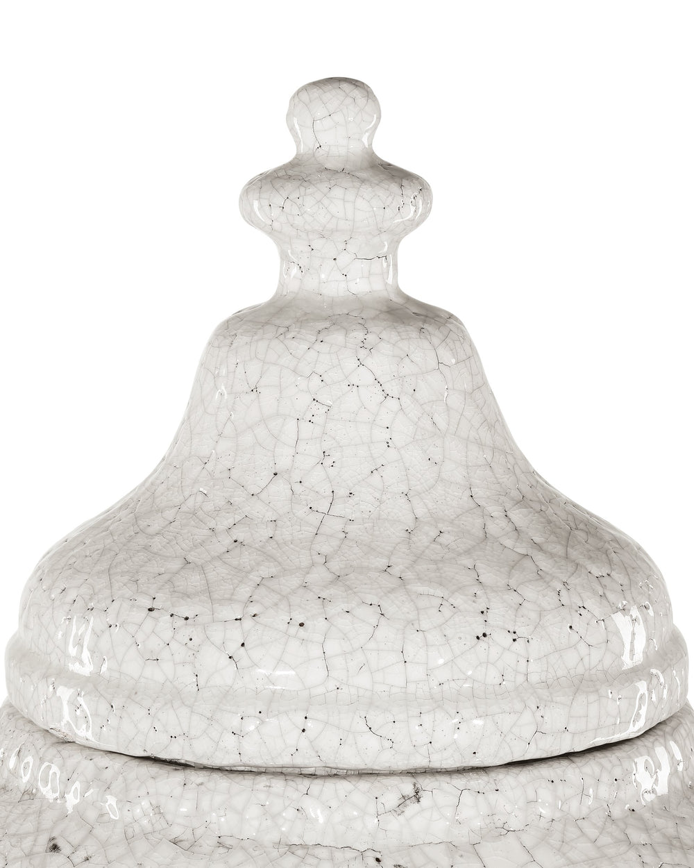 Currey & Company Virginal Hand Thrown Terracotta Floor Jar Antique White Crackle Glaze Mediterranean Accent 1200-0883