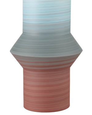 Currey & Company Happy 80S Porcelain Vase Set Geometric Bold Reactive Glaze Sculptural Shelf Decor 1200-0909