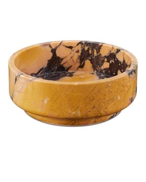 Currey & Company Digby Purple Breccia Marble Handcrafted Bowl Sculptural Fruit Centerpiece Decor 1200-0954