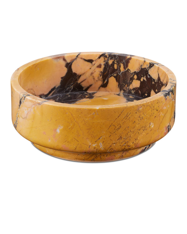 Currey & Company Digby Purple Breccia Marble Handcrafted Bowl Sculptural Fruit Centerpiece Decor 1200-0954