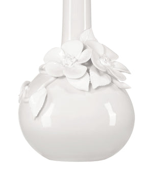 Currey & Company Ave Maria Hand-Thrown White Porcelain Vase Set Sculptural Floral Artisan Trio 1200-0982