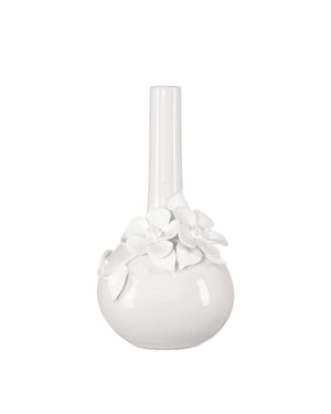 Currey & Company Ave Maria Hand-Thrown White Porcelain Vase Set Sculptural Floral Artisan Trio 1200-0982