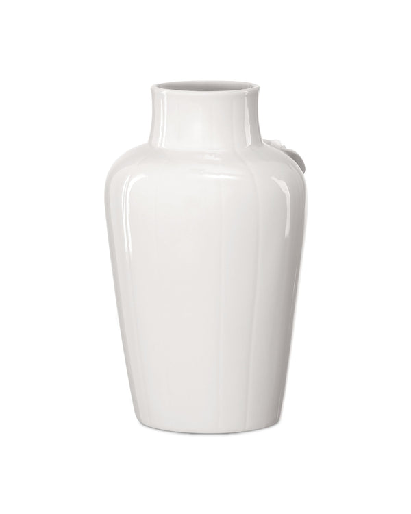 Currey & Company Flower Maria Hand Thrown Porcelain Vase with Sculptural Blooms for Elegant Display Small 1200-0985