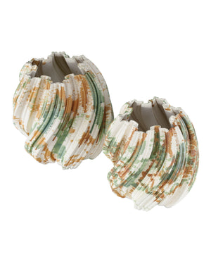 Currey & Company Camouflage Sculptural Porcelain Vase with Hand-Splattered Glaze for Console Decor Small 1200-0986