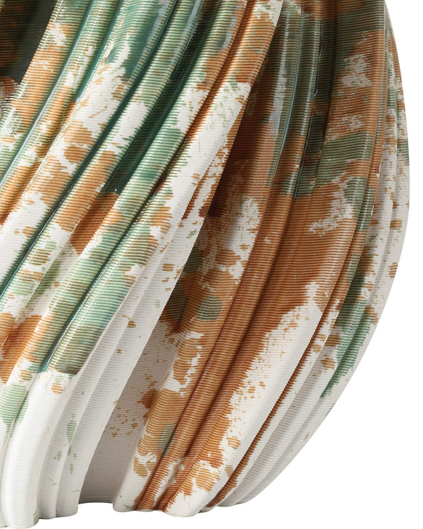 Currey & Company Camouflage Sculptural Porcelain Vase with Hand-Splattered Glaze for Console Decor Medium 1200-0987