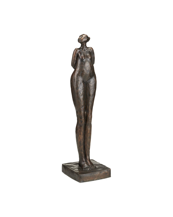 Currey & Company The Empress Bronze Figurative Sculpture Cast Patina Standing Form for Foyer or Study 1200-1056