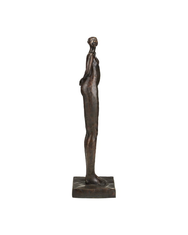 Currey & Company The Empress Bronze Figurative Sculpture Cast Patina Standing Form for Foyer or Study 1200-1056