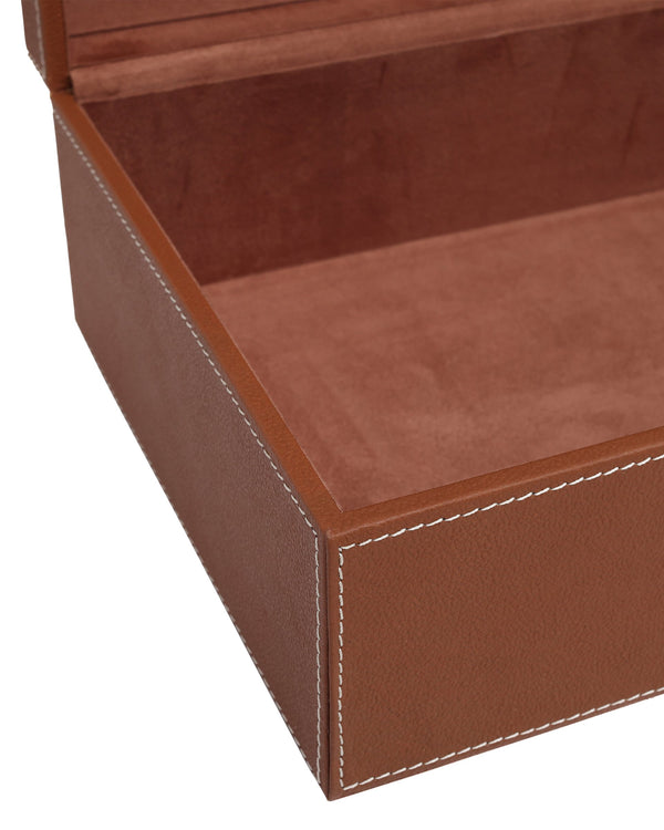 Currey & Company Leather and Raffia Nesting Storage Boxes Handwoven Organizers for Shelf or Dresser 1200-1069