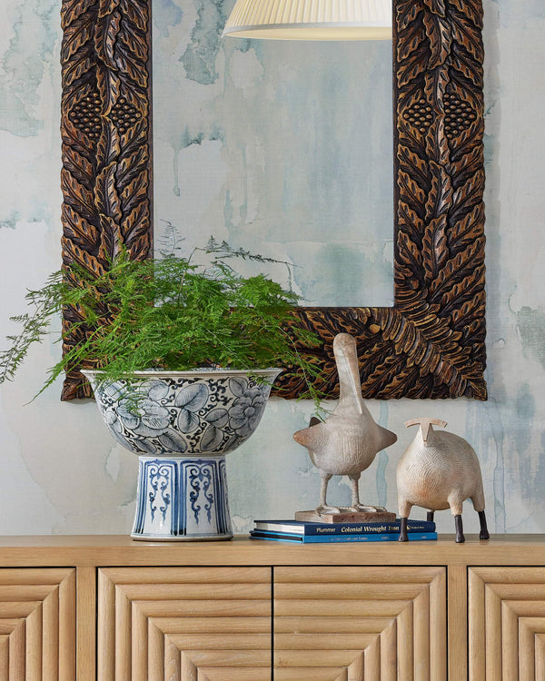 Currey & Company Ancient Ram Sculpture Modernist Beige Composite Tabletop Accent for Mantel or Shelf 1200-1073
