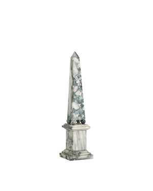 Currey & Company Sorority French Inspired Solid Marble Obelisk Sculptural Accent for Mantel or Console Medium 1200-1078