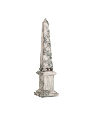 Currey & Company Sorority French Inspired Solid Marble Obelisk Sculptural Accent for Mantel or Console Medium 1200-1078